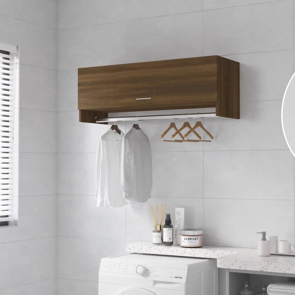 Armadio Rovere Marrone 100x32,5x35 Cm İn Legno Ingegnerizzato /