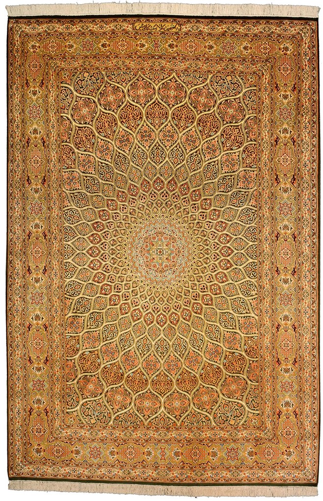 Cashmere Silk Tappeto 260 x 170 Beige (Indian) Annodato A Mano