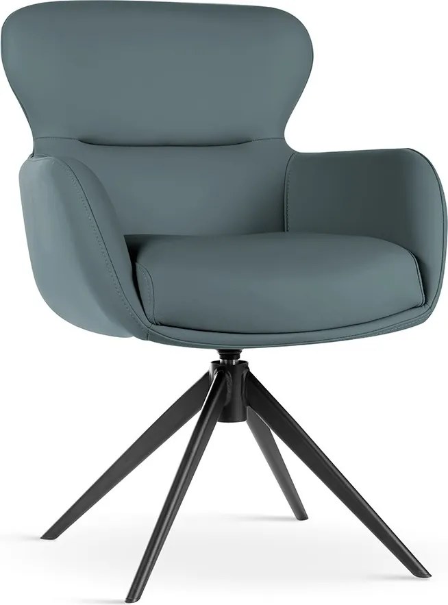 Sedia girevole Heather grigio-blu/nero – 62x64x87 cm