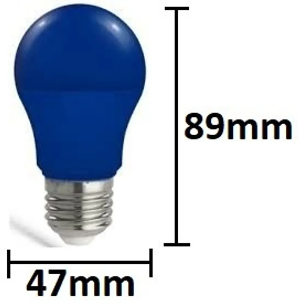 Lampadina LED E27 4.9W BLU Colore Blue