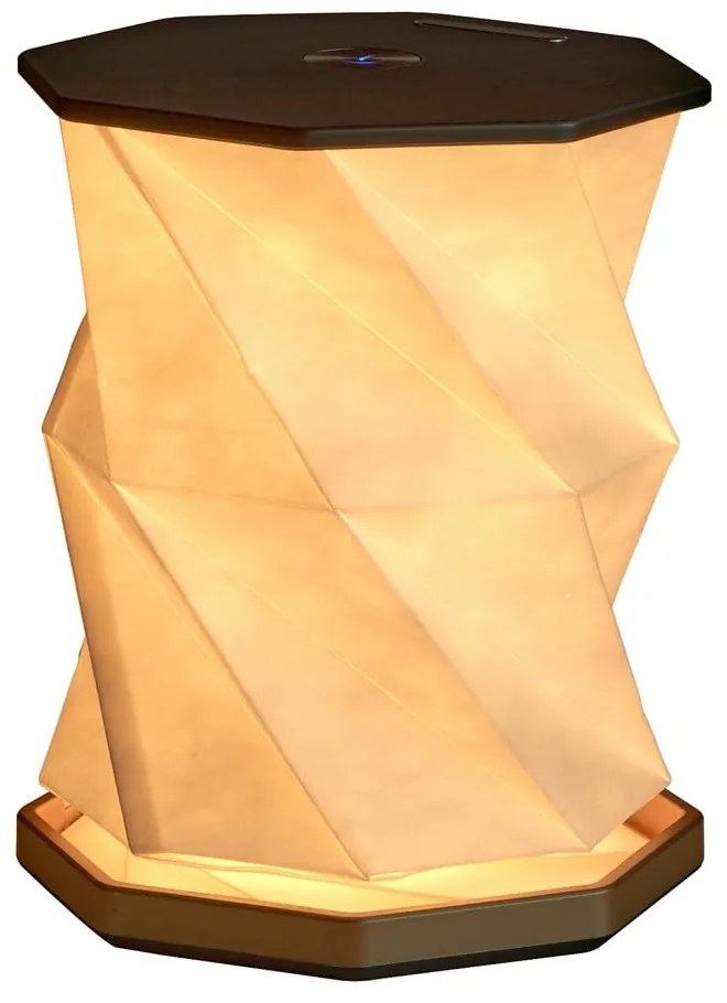 Decorazione luminosa nera con ricarica USB ø 12 cm Twist Hexagon – Gingko