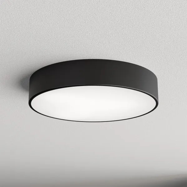 Plafoniera da soffitto per bagno con sensore CLEO, 3xE27/24W/230V, Ø 40 cm, nera, IP54