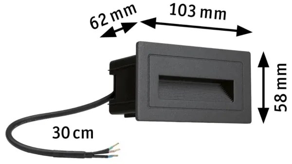 Paulmann 94383 - LED/4W IP44 Luce da esterno da incasso LONG 230V