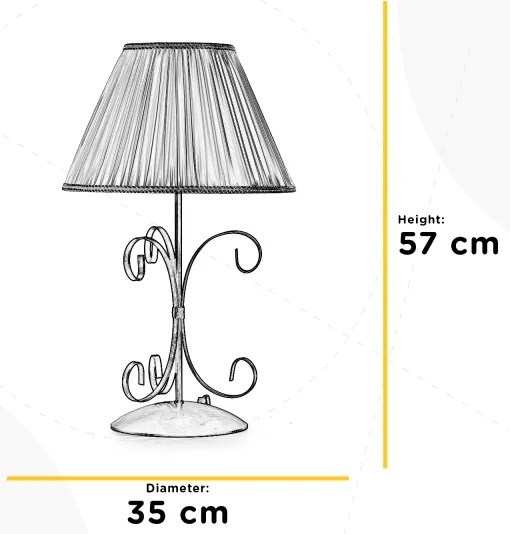 ONLI - Lampada da tavolo ODINO 1xE27/22W/230V 57 cm