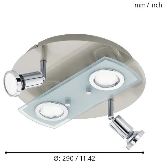 Eglo 32001 - Plafoniera LED PAWEDO 1 4xGU10-LED/3W/230V