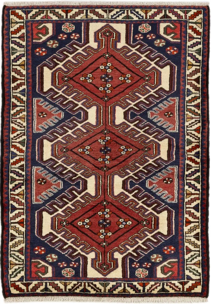 Shiraz Tappeto 110x150 (Iran) Annodato A Mano