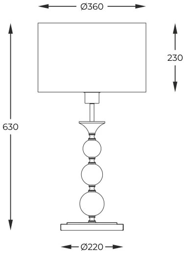 Zuma Line RLT93163-1GW - Lampada da tavolo REA 1xE27/60W/230V bianco