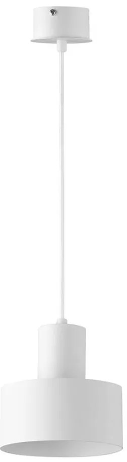 Lampadario su corda RIF 1xE27/60W/230V d. 15 cm bianco
