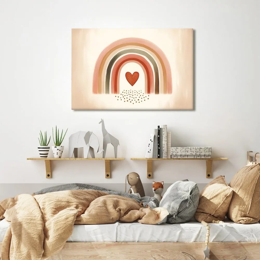 Quadro su tela – Tocco d’amore arcobaleno