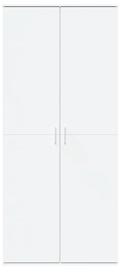 Credenza bianca 80x35x180 cm in legno multistrato