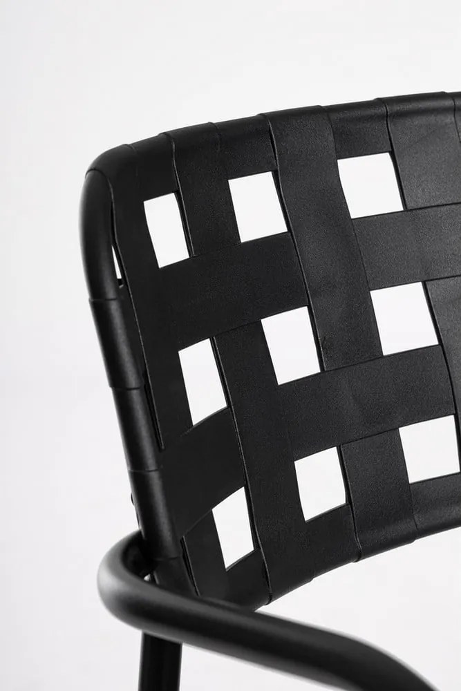 Sedie da esterno in set nere in metallo 4 pz Clover – Bizzotto