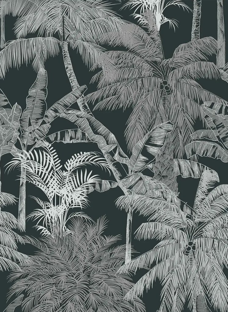 Coordonne Tapete Palms - Carbon
