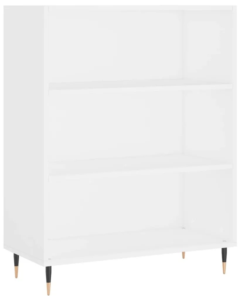 Credenza Bianca 69,5x34x180 cm in Legno Multistrato