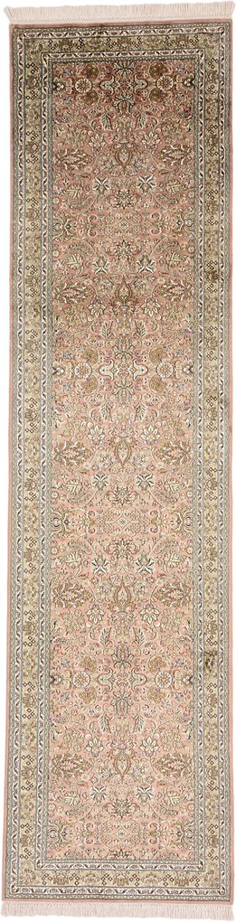Cashmere Silk Tappeto 80 x 310 (Indian) Annodato A Mano