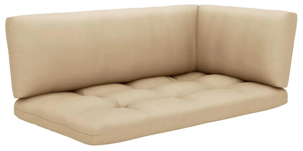 Set divani in pallet con cuscini 6 pz in pino impregnato bianco