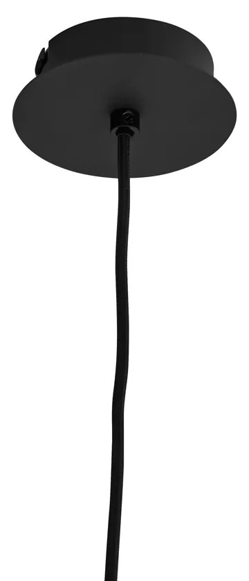 Lampada a sospensione Art Déco nera con vetro fumé - VIDRO