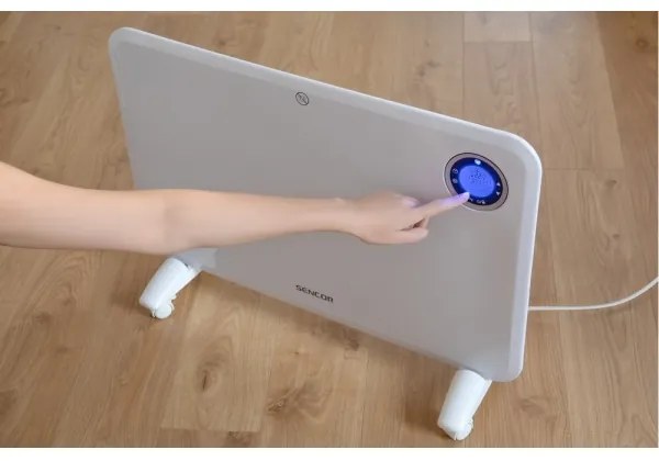 Sencor - Termoconvettore con display LCD e termostato 750W/1500W/230V IP24