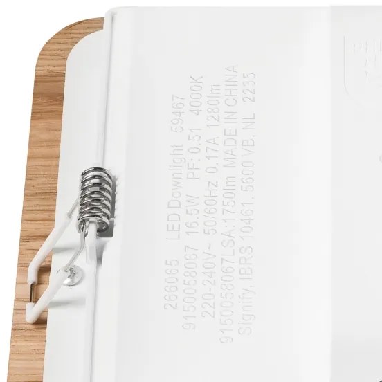 Lampada LED da incasso WOODY SPOT LED/17W/230V 3000K quercia 18,5x18,5 cm