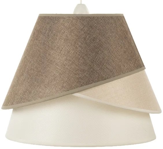 ONLI - Lampadario a cavo POLLON 1xE27/15W/230V marrone/crema/beige