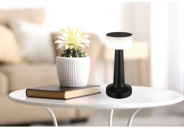 Globo 58447S - Lampada da tavolo LED dimmerabile ANGELIKA LED/1W/3,7V nera