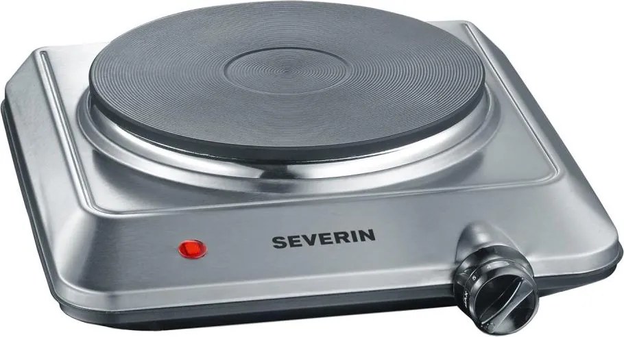 Severin KP 1092 - Fornello elettrico a piastra singola 1500 W/230 V, acciaio inox