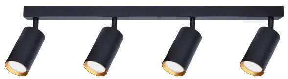 Brilagi - Faretto LED RGBW dimmerabile SELE 4xGU10/4,8W/230V nero/oro