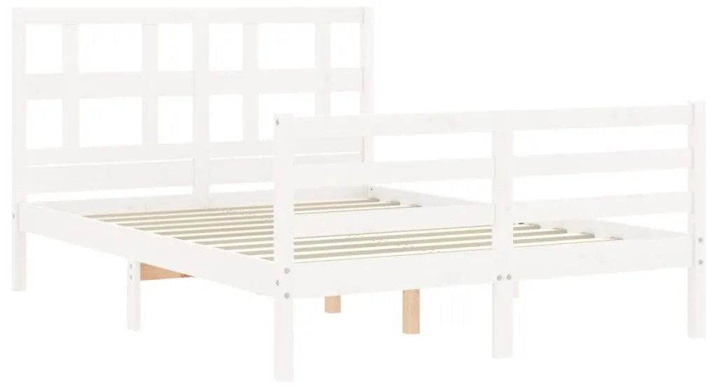 Giroletto con Testiera Bianco Small Double Legno Massello