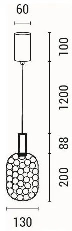 Lampadario LED a sospensione con filo PERFORATO LED/6,3W/230V 3000K oro diametro 13 cm