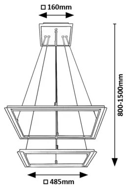 Rabalux 72243 - Lampadario LED a sospensione con filo SIDONA 2xLED/24W/230V 3000K