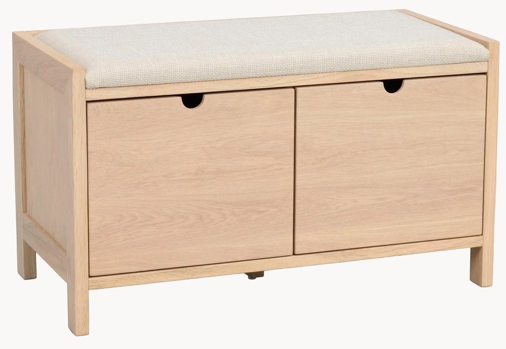 Panca imbottita in legno con contenitore Hillmond
