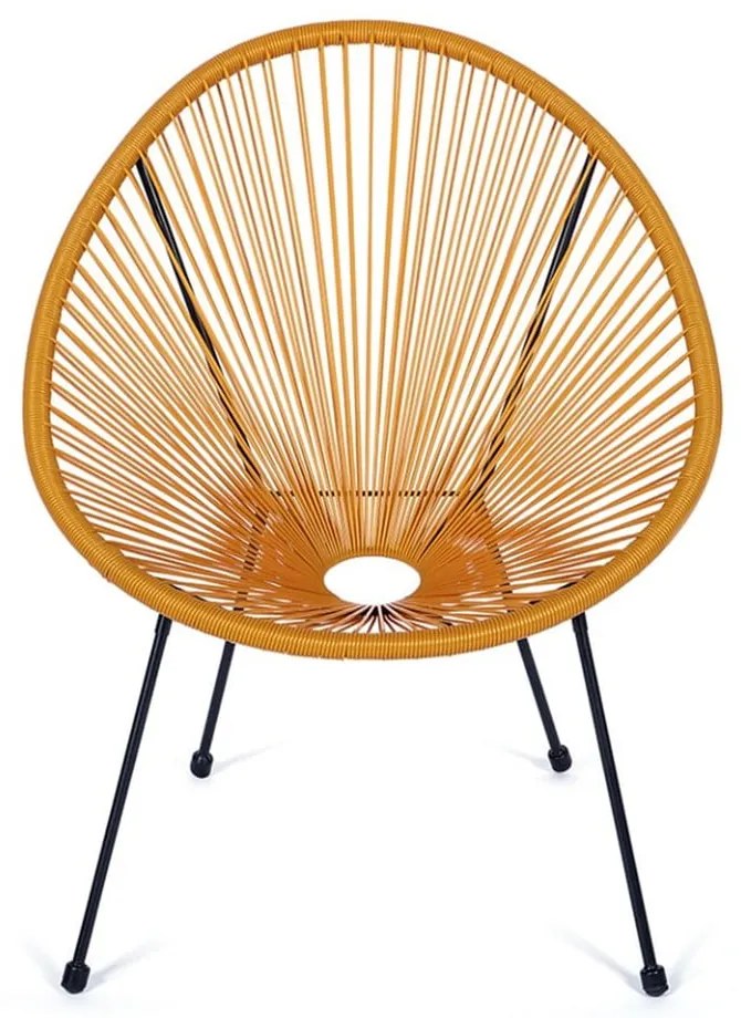 Poltrona da esterno gialla in metallo/in plastica Avocado Comfort – Bonami Selection