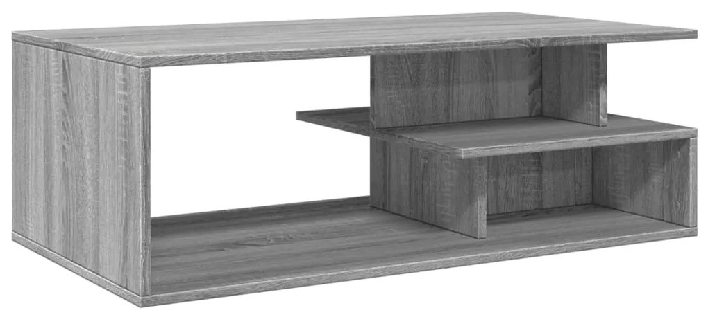 Tavolino da salotto grigio sonoma 102x55x35cm legno multistrato