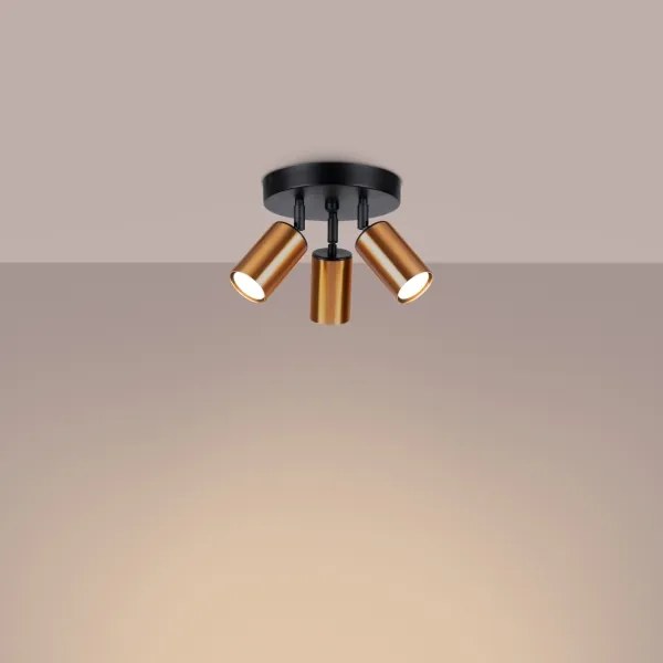 Sollux SL.1377 - Faretto WINX 3xGU10/10W/230V nero/rame