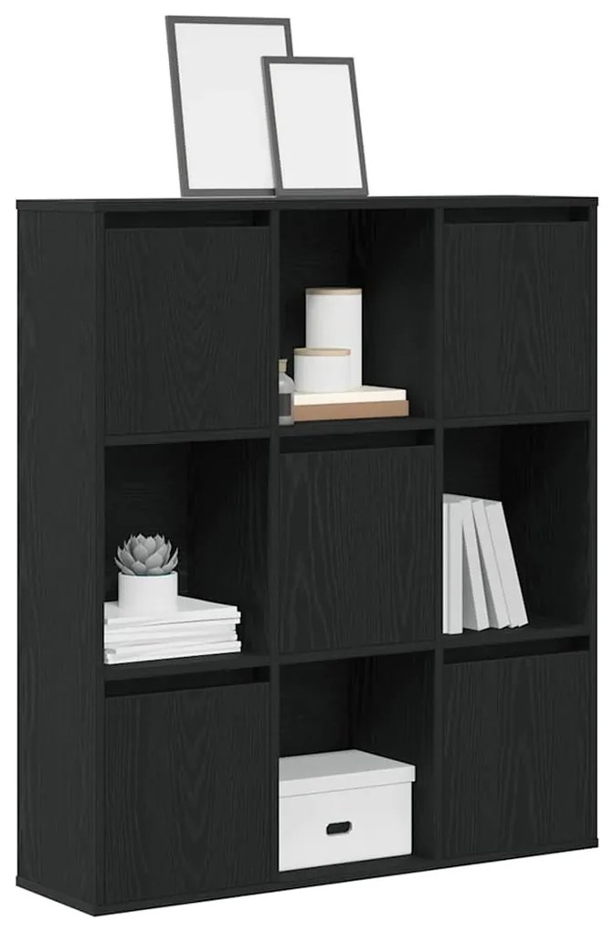 Libreria Rovere Nero 89x24x101,5 Cm İn Legno Multistrato /