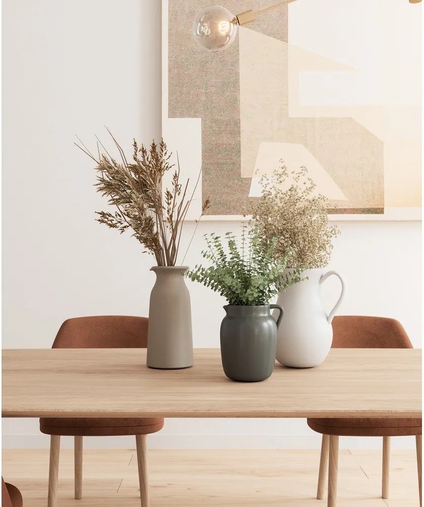 Vaso in ceramica beige fatto a mano (altezza 30 cm) Harmonia - Artevasi