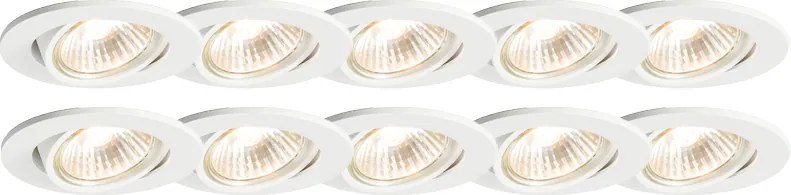 Set di 10 faretti da incasso intelligenti bianchi orientabili con Wi-Fi GU10 - Cisco