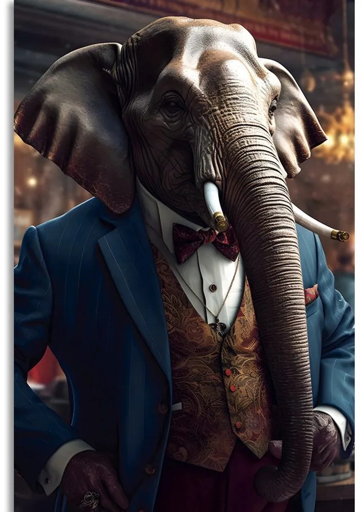 Quadro su tela – Gangster animale elefante