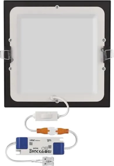 Apparecchio LED da incasso per controsoffitto NEXXO LED/18W/230V 3000/3500/4000K nero 22,5 x 22,5 cm