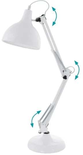 Eglo 94699 - Lampada da tavolo BORGILLIO 1xE27/40W/230V