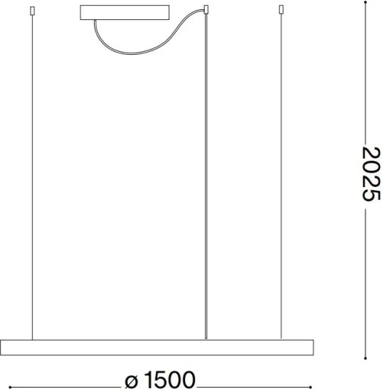 Ideal Lux - Lampadario LED a sospensione con cavo ORACLE SLIM LED/29W/230V 2700K Ø 50 cm bianco