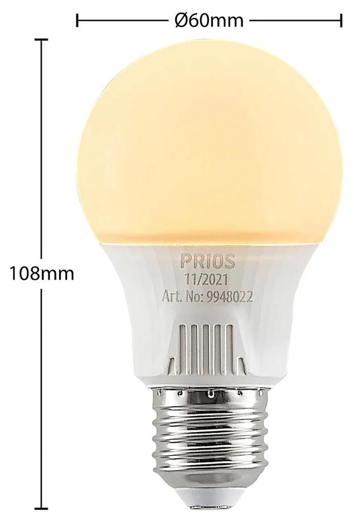 PRIOS Lampadina LED E27 A60 7W bianco 3.000K