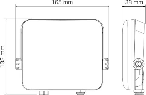 Riflettore LED da esterno MILKY LED/30W/230V 4000K IP65 nero