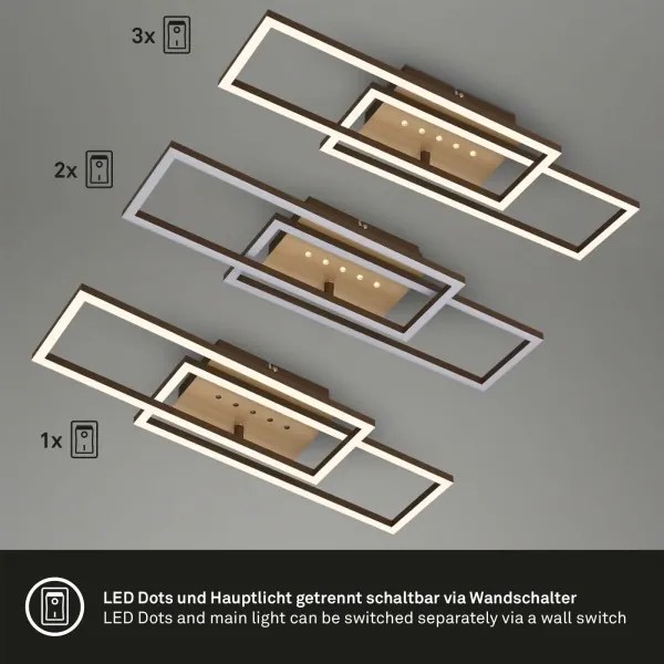 Brilo - Plafoniera dimmerabile LED/30W/230V 3000K marrone