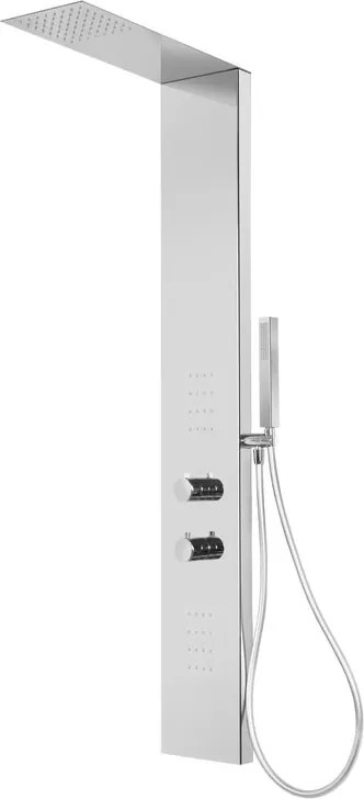 Panello doccia Zovan inox cromo lucido
