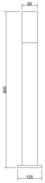 Maytoni O418FL-01GR1 - Lampada da esterno WILLIS 1xE27/60W/230V 80 cm IP54 antracite