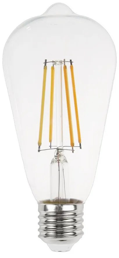 Lampada LED E27 8W a Filamento 140lm/W No Flickering - ST64 Colore Bianco Caldo 2.700K