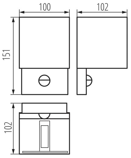 Kanlux 28994 - Applique LED da esterno con sensore REKA LED/7W/230V IP54 antracite
