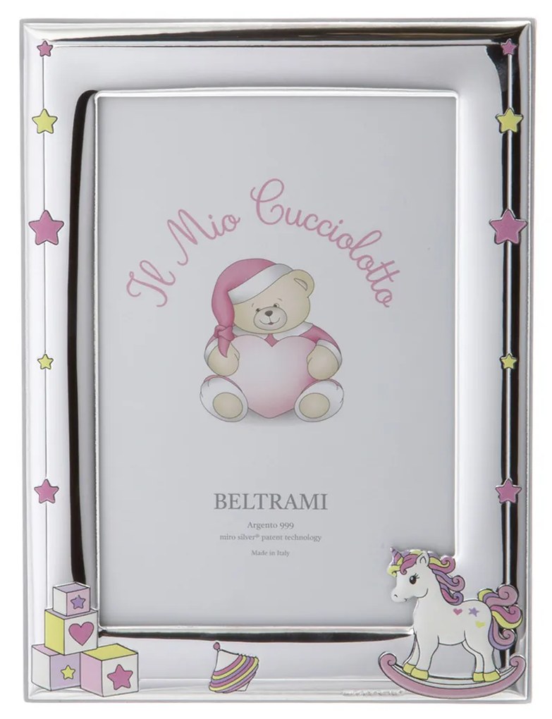 Portafoto cavallino foto 10x15 cm con argento Miro Silver