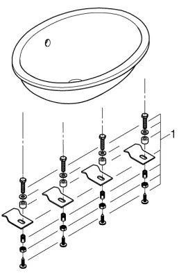 GROHE 39423000 - Lavabo da incasso BAU CERAMIC 560 × 420 mm ceramica/bianco