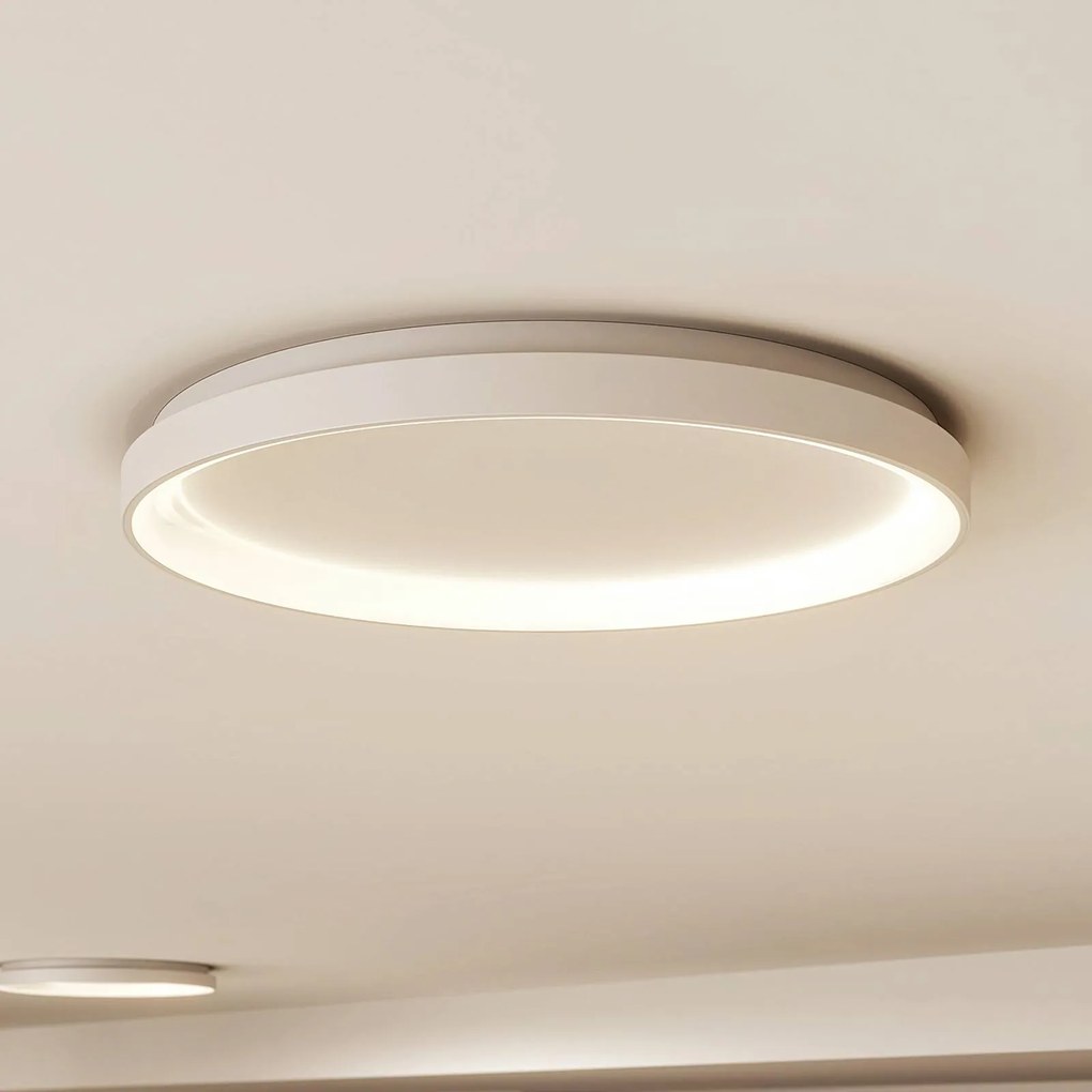 Plafoniera a LED Vivy Arcchio, dimmerabile, Bianco / Opale, Cucina, Metallo, Moderno, Plafoniera LED